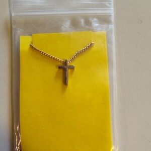 Gold Plated Tiny Cross Necklace